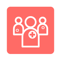 pictograms representing medical personnel